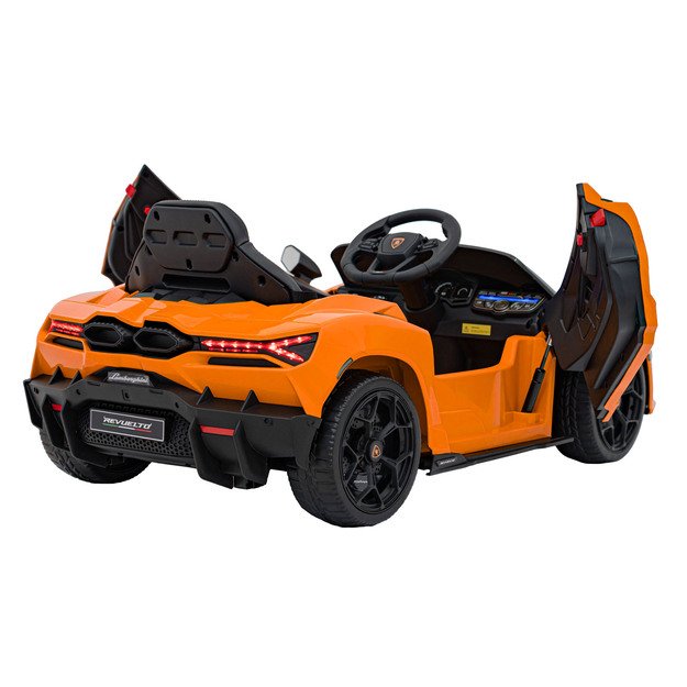 Vienvietis elektromobilis vaikams Lamborghini Revuelto, oranžinis