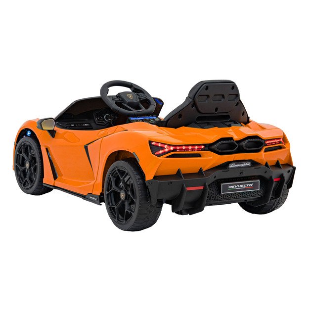 Vienvietis elektromobilis vaikams Lamborghini Revuelto, oranžinis