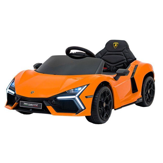 Vienvietis elektromobilis vaikams Lamborghini Revuelto, oranžinis