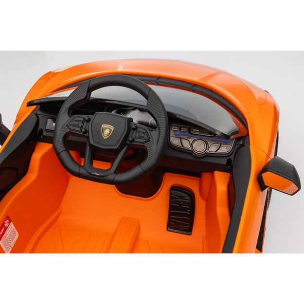 Vienvietis elektromobilis vaikams Lamborghini Revuelto, oranžinis