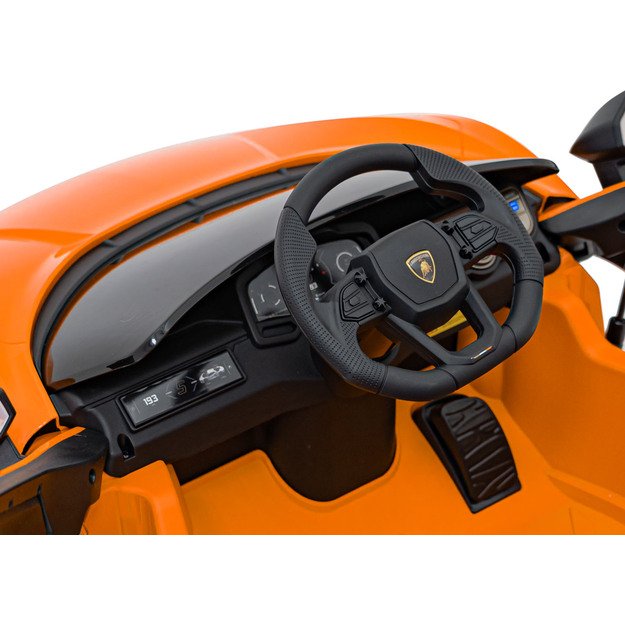 Vienvietis elektromobilis vaikams Lamborghini Revuelto, oranžinis