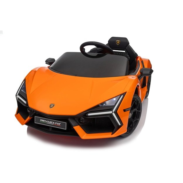 Vienvietis elektromobilis vaikams Lamborghini Revuelto, oranžinis