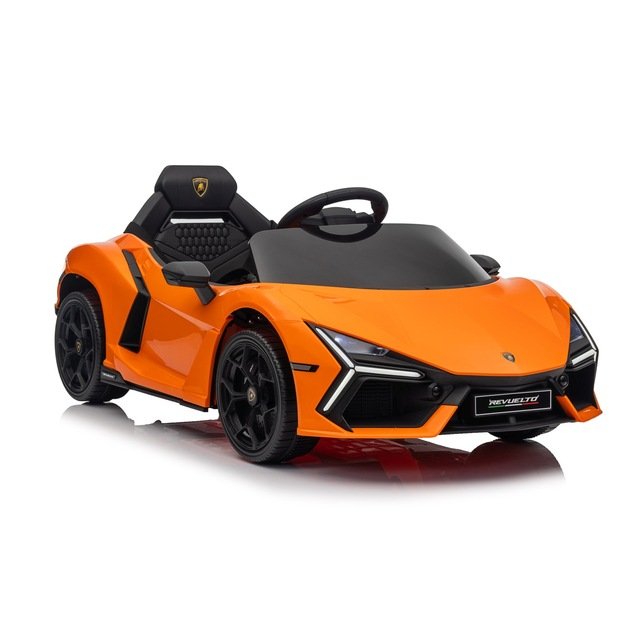 Vienvietis elektromobilis vaikams Lamborghini Revuelto, oranžinis