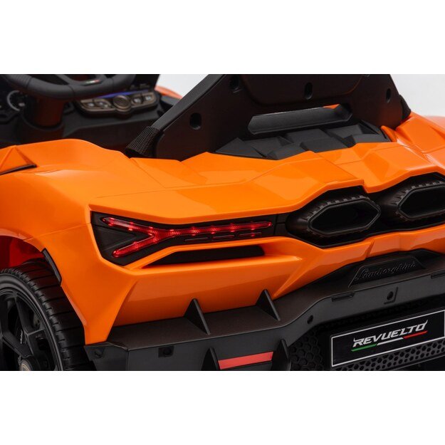Vienvietis elektromobilis vaikams Lamborghini Revuelto, oranžinis