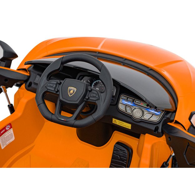 Vienvietis elektromobilis vaikams Lamborghini Revuelto, oranžinis