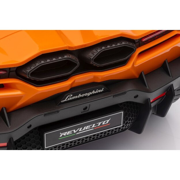 Vienvietis elektromobilis vaikams Lamborghini Revuelto, oranžinis