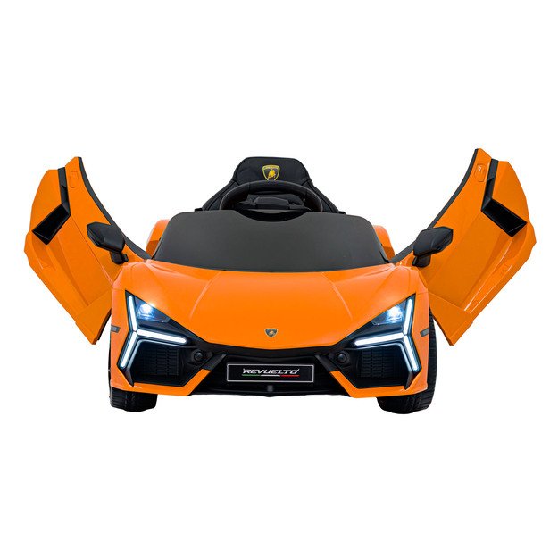 Vienvietis elektromobilis vaikams Lamborghini Revuelto, oranžinis