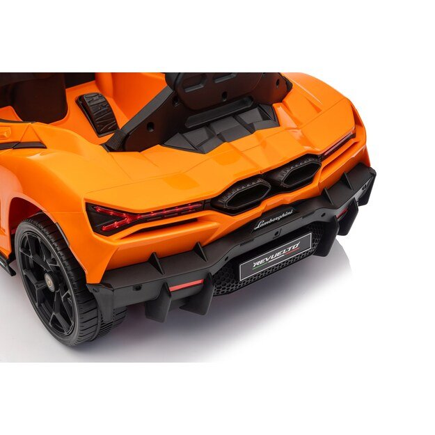 Vienvietis elektromobilis vaikams Lamborghini Revuelto, oranžinis