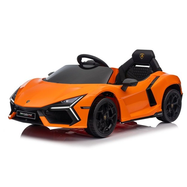 Vienvietis elektromobilis vaikams Lamborghini Revuelto, oranžinis