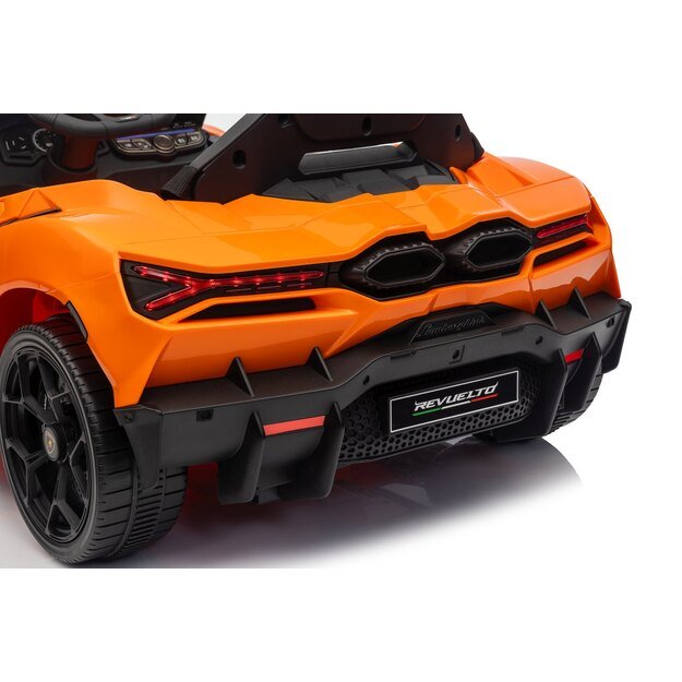 Vienvietis elektromobilis vaikams Lamborghini Revuelto, oranžinis
