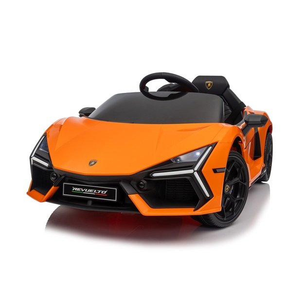 Vienvietis elektromobilis vaikams Lamborghini Revuelto, oranžinis
