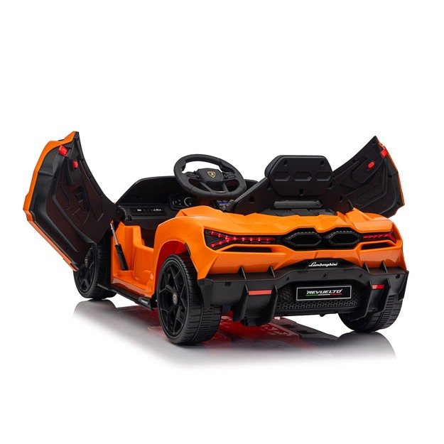 Vienvietis elektromobilis vaikams Lamborghini Revuelto, oranžinis