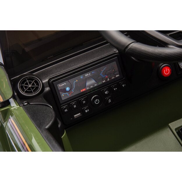 Vienvietis elektrinis džipas vaikams Toyota Land Cruiser PRADO, žalias