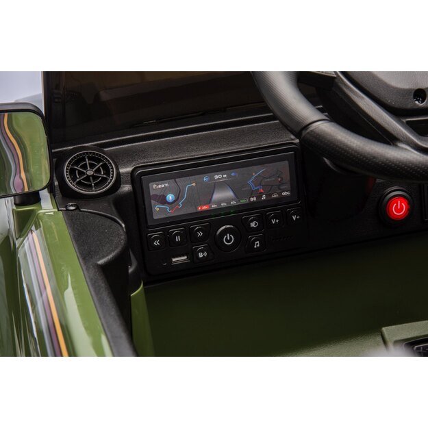 Vienvietis elektrinis džipas vaikams Toyota Land Cruiser PRADO, žalias