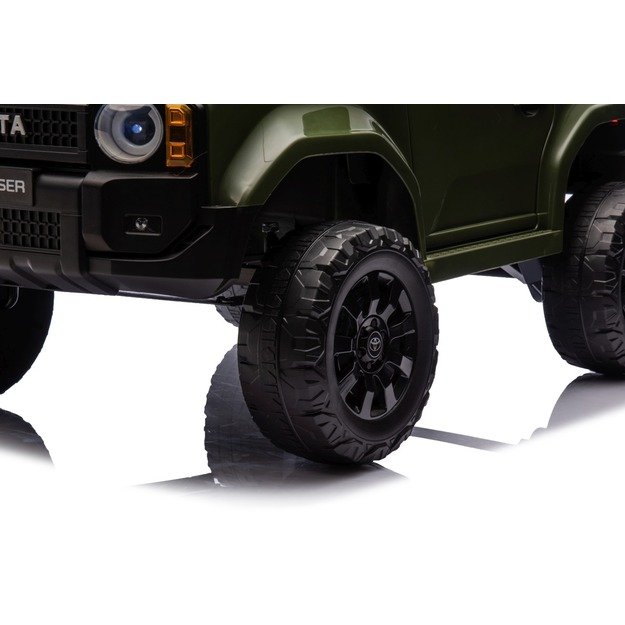 Vienvietis elektrinis džipas vaikams Toyota Land Cruiser PRADO, žalias