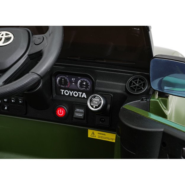 Vienvietis elektrinis džipas vaikams Toyota Land Cruiser PRADO, žalias
