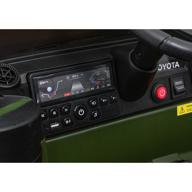 Vienvietis elektrinis džipas vaikams Toyota Land Cruiser PRADO, žalias