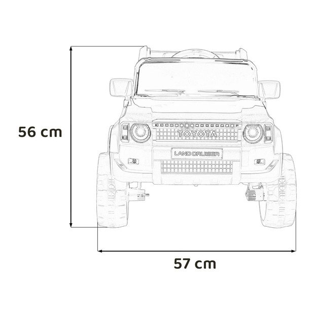Vienvietis elektrinis džipas vaikams Toyota Land Cruiser PRADO, žalias