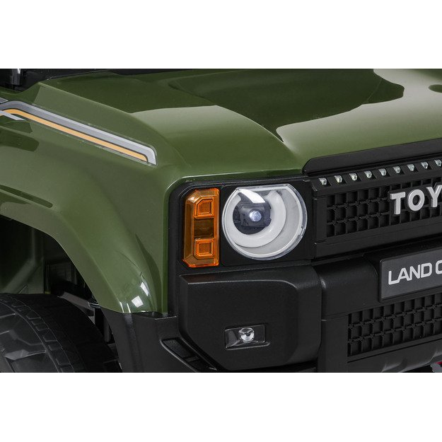 Vienvietis elektrinis džipas vaikams Toyota Land Cruiser PRADO, žalias