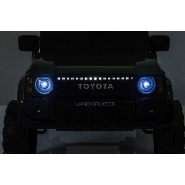 Vienvietis elektrinis džipas vaikams Toyota Land Cruiser PRADO, žalias
