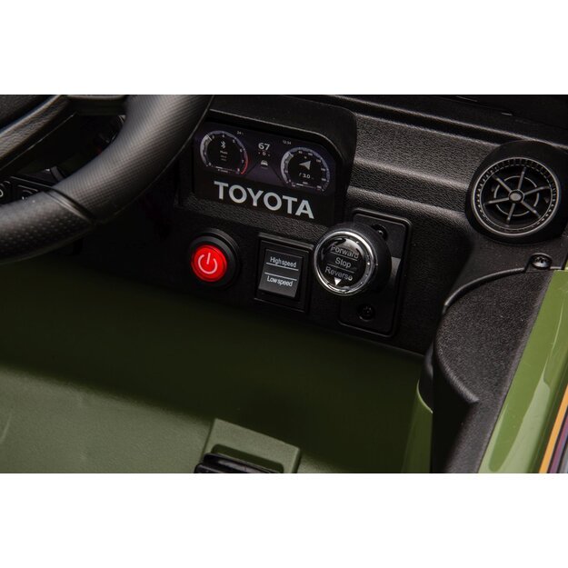 Vienvietis elektrinis džipas vaikams Toyota Land Cruiser PRADO, žalias