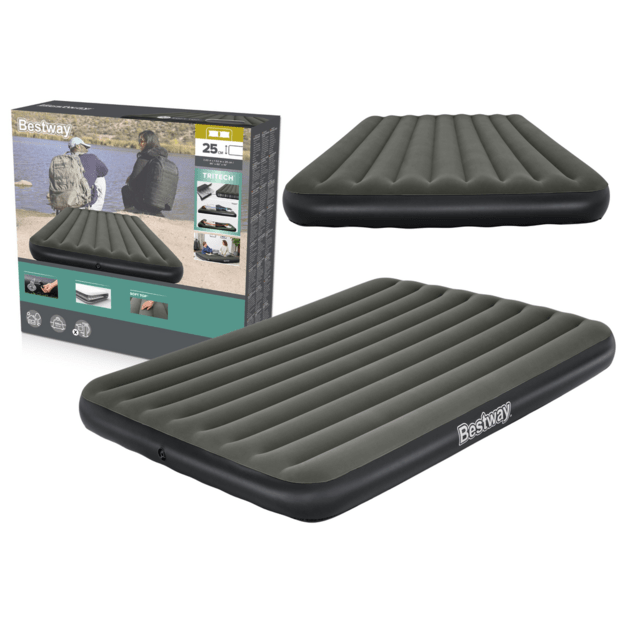 Pripučiamas dvivietis čiužinys 203×152×25cm, Bestway 6713N