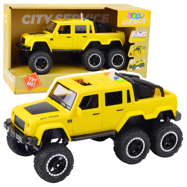 Žaislinis visureigis „Fractal drive6x6“, geltonas
