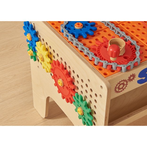 Medinė XXL Montessori STEM dirbtuvė su įrankiais ir priedais, MASTERKIDZ