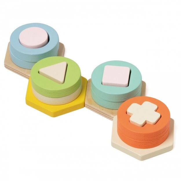 Montessori formų ir spalvų rūšiuoklis-dėlionė, CLASSIC WORLD 6