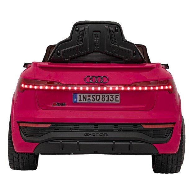 Vienvietis elektromobilis Audi SQ8, rožinis
