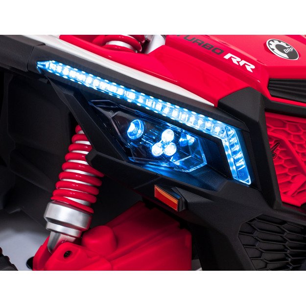 Dvivietis bagis Can-am Maverick Turbo RR STRONG, raudonas