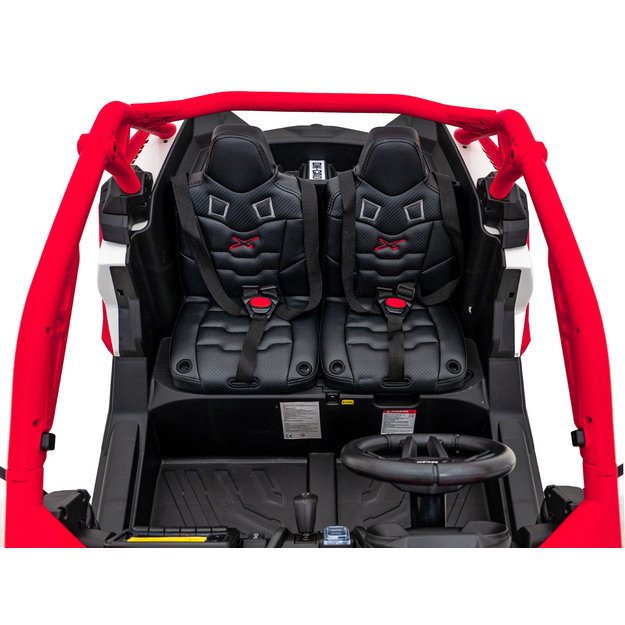 Dvivietis bagis Can-am Maverick Turbo RR STRONG, raudonas