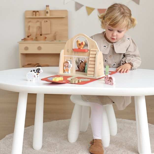 Medinė sulankstoma ferma lagaminėlyje su gyvūnais, TOOKY TOY 3