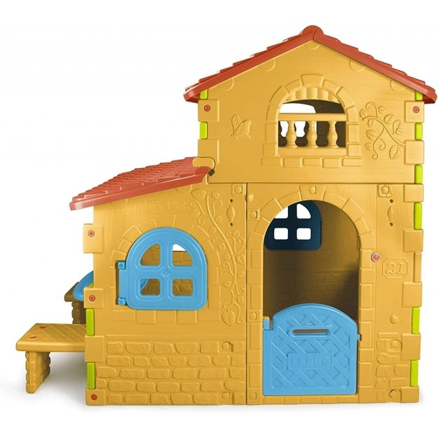 Didelis žaislinis sodo namelis su stalu ir kėdėmis „Super Villa“, FEBER 6