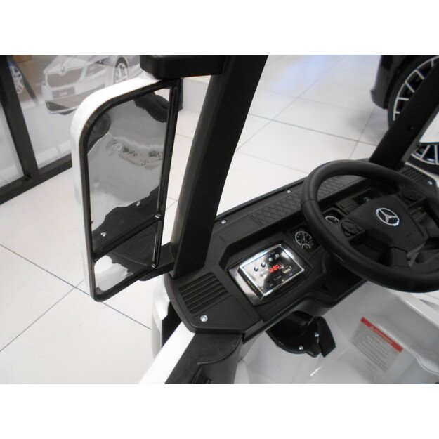 Vaikiškas elektromobilis sunkvežimis Mercedes Actros baltas 9