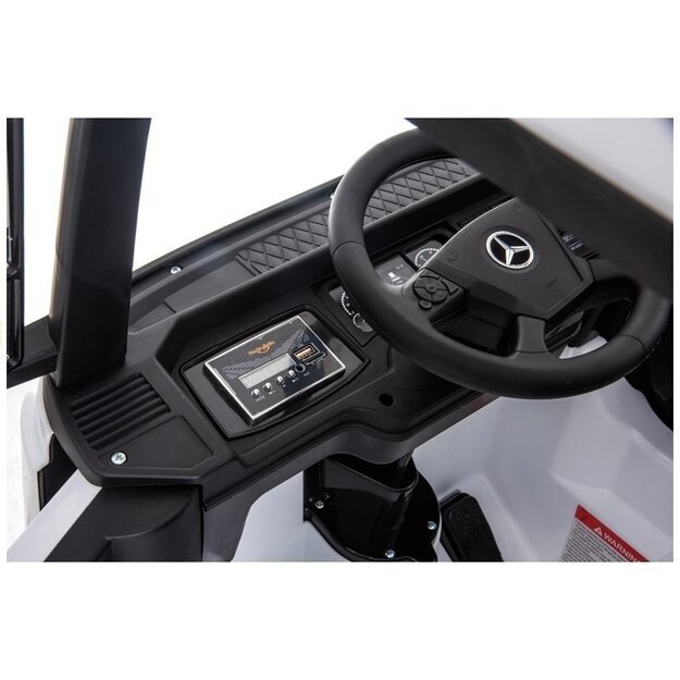 Vaikiškas elektromobilis sunkvežimis Mercedes Actros baltas 32