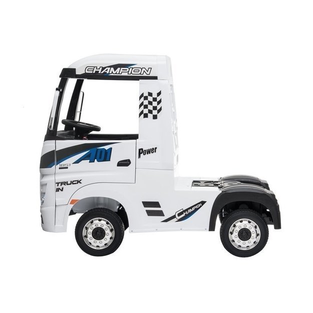 Vaikiškas elektromobilis sunkvežimis Mercedes Actros baltas 36