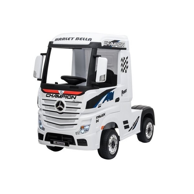 Vaikiškas elektromobilis sunkvežimis Mercedes Actros baltas 23