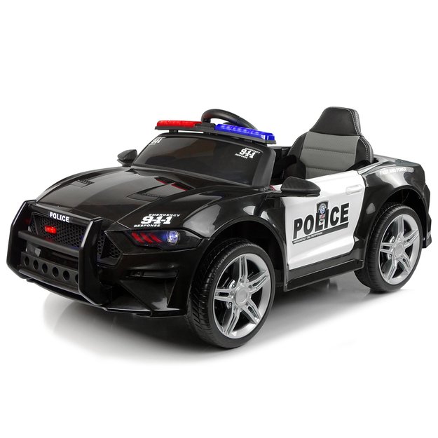 Elektromobilis vaikams Policija - BBH0007, juodas