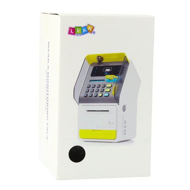 Interaktyvi taupyklė – seifas ATM su PIN kodu, geltona 3