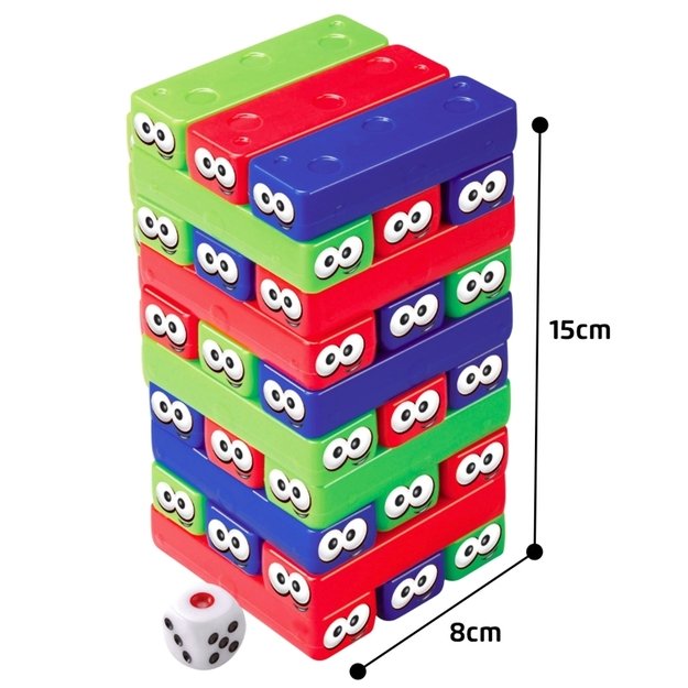 Arkadinis žaidimas kaladėlių žaidimas "Wobbly Tower", WOOPIE  5