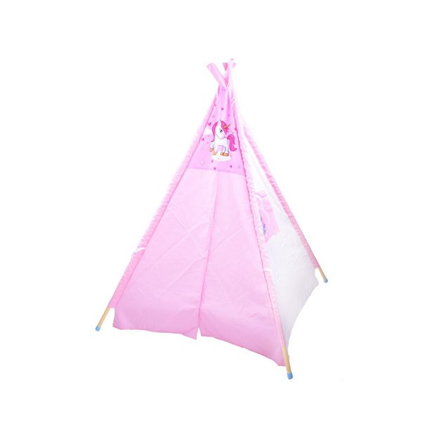 Palapinė tipis, rožinė su vienaragiu