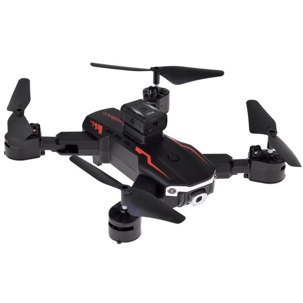 Nuotoliniu būdu valdomas dronas Quadrocopter Flying, juodas 17