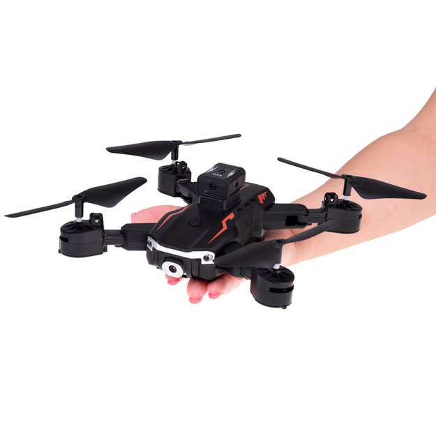 Nuotoliniu būdu valdomas dronas Quadrocopter Flying, juodas 20
