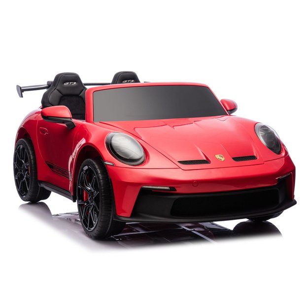 Dvivietis vaikiškas elektromobilis vaikams Porsche GT3  24V, raudonas