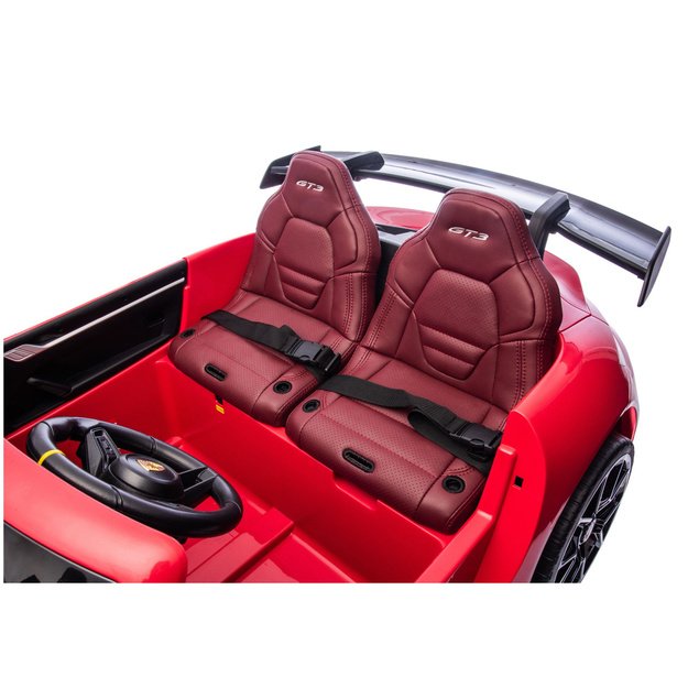 Dvivietis vaikiškas elektromobilis vaikams Porsche GT3  24V, raudonas 6