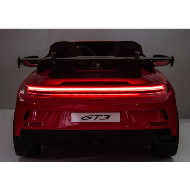 Dvivietis vaikiškas elektromobilis vaikams Porsche GT3  24V, raudonas 10