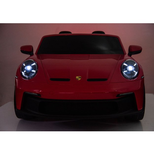 Dvivietis vaikiškas elektromobilis vaikams Porsche GT3  24V, raudonas 9