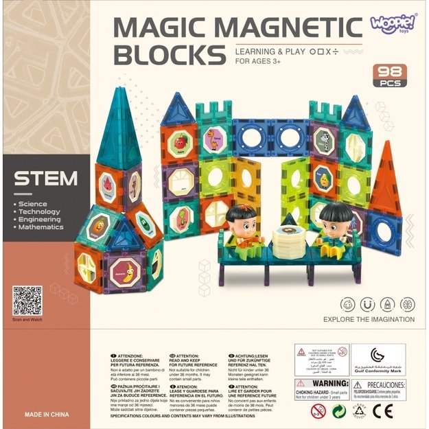 Magnetiniai blokai 98 el., Woopie 1