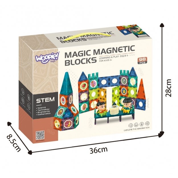 Magnetiniai blokai 98 el., Woopie